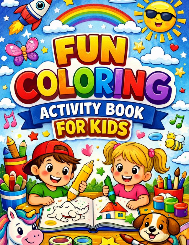 Kids math activity workbook