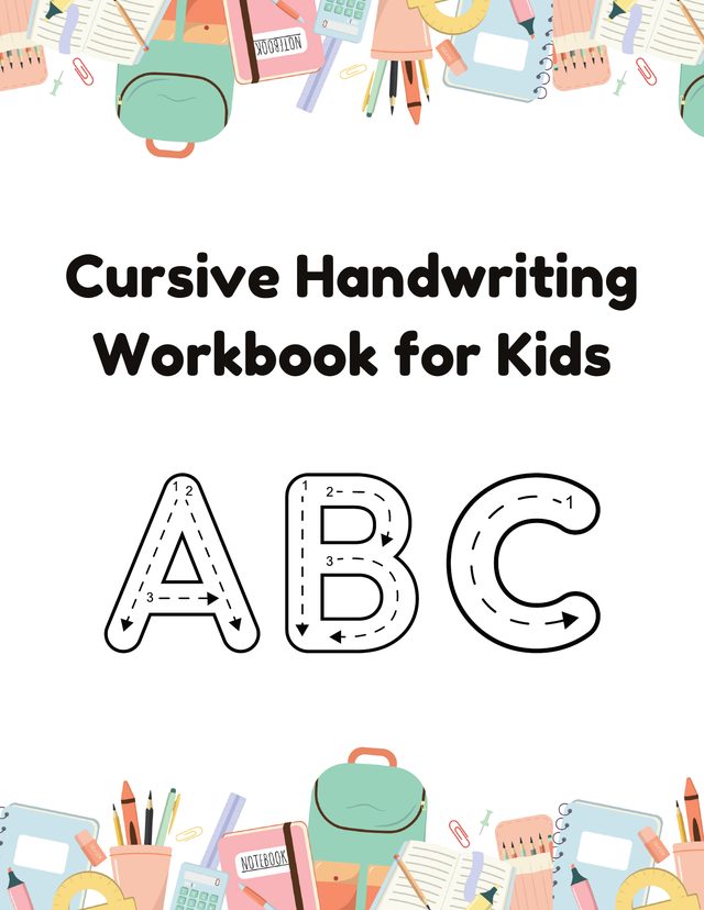Cursive handwriting workbook cover