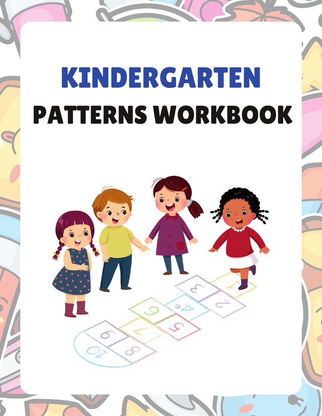 Kindergarten pattern workbook cover