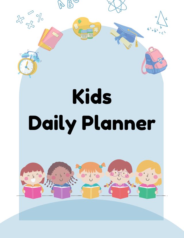 Kids daily planner cover