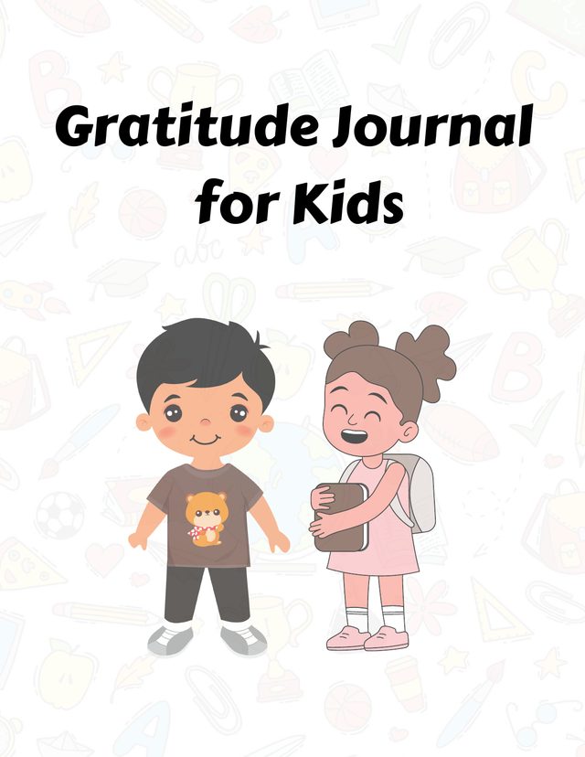 Gratitude journal for kids cover
