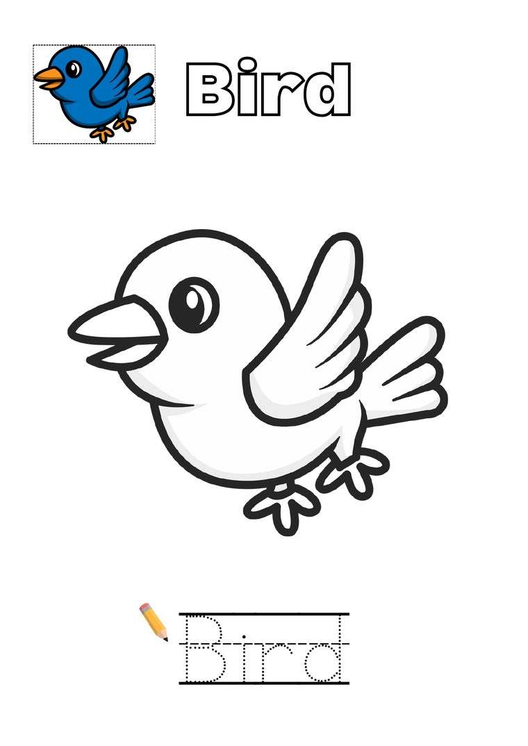 Animal alphabet coloring page